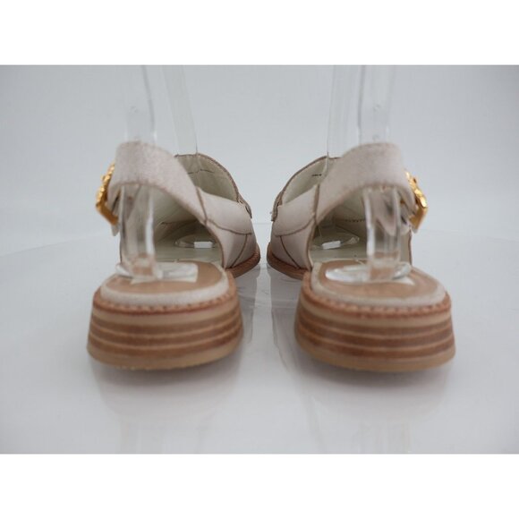 Dolce Vita Hardi Penny Loafer Slingback LowHeel White Crinkled Leather Size 8 - Picture 6 of 12